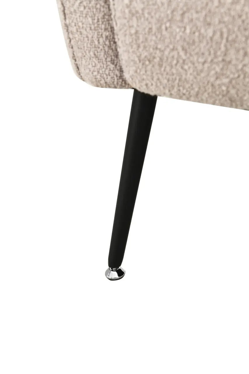 Fotoliu dumonde tapitat Gri modern Alonso 70x74cm ULK