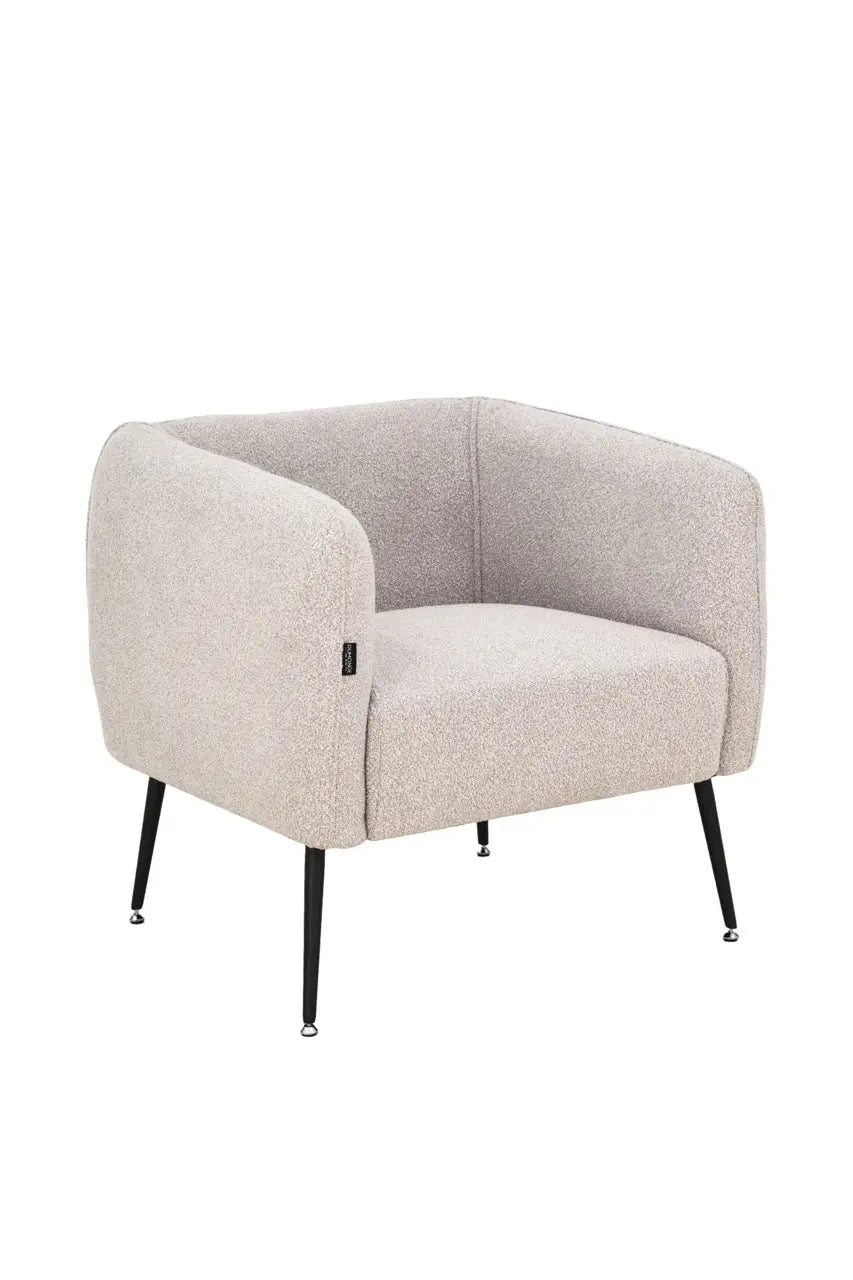 Fotoliu dumonde tapitat Gri modern Alonso 70x74cm ULK