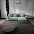Colțar extensibil dumonde cu ladă de depozitare si sezut confortabil din spuma HR, Berlin Ambience Verde Mint 280x185 cm II Fabrica