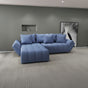 Colțar extensibil dumonde cu ladă de depozitare si sezut confortabil din spuma HR, Berlin Enjoy Albastru 280x185 cm Fabrica
