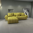 Colțar extensibil dumonde cu ladă de depozitare si sezut confortabil din spuma HR, Berlin Enjoy Verde 280x185 cm Fabrica