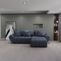 Colțar extensibil dumonde cu ladă de depozitare si sezut confortabil din spuma HR, Berlin Grey II 280x185 cm Fabrica