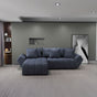 Colțar extensibil dumonde cu ladă de depozitare si sezut confortabil din spuma HR, Berlin Grey 280x185 cm Fabrica