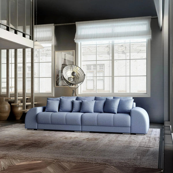 Canapea extensibilă dumonde cu 2 lăzi de depozitare Verona Enjoy Blue 310x120 cm