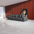 Canapea extensibilă dumonde cu 2 lăzi de depozitare si sezut confortabil din spuma HR, Big Sofa Verona Enjoy Lux Graphite 310x100 cm Fabrica