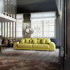 Canapea extensibilă dumonde cu 2 lăzi de depozitare si sezut confortabil din spuma HR, Big Sofa Verona Green Lux 310x100 cm Fabrica