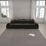 Canapea extensibilă dumonde cu 2 lăzi de depozitare si sezut confortabil din spuma HR, Big Sofa Verona Madagaskar Black 310x100 cm Fabrica