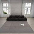 Canapea extensibilă dumonde cu 2 lăzi de depozitare si sezut confortabil din spuma HR, Big Sofa Verona Madagaskar Black 310x100 cm Fabrica