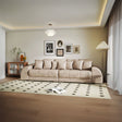 Canapea extensibilă dumonde cu 2 lăzi de depozitare si sezut confortabil din spuma HR, Big Sofa Verona Tobago Beige 310x100 cm Fabrica