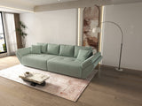 Canapea extensibilă dumonde cu ladă de depozitare si sezut confortabil din spuma HR, Berlin Ambience Mint 300x100 cm Fabrica