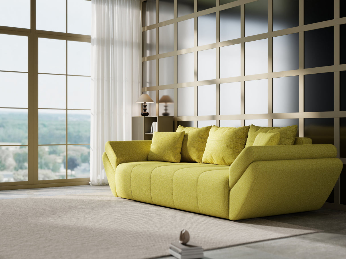 Canapea extensibilă dumonde cu ladă de depozitare si sezut confortabil din spuma HR, Berlin Green 250x100 cm Fabrica