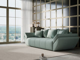 Canapea extensibilă dumonde cu ladă de depozitare si sezut confortabil din spuma HR, Berlin Mint 250x100 cm Fabrica