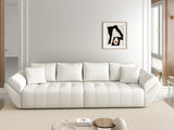 Canapea extensibilă dumonde cu ladă de depozitare si sezut confortabil din spuma HR, Berlin Euphoria White 300x100 cm Fabrica