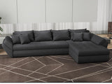 Colțar extensibil dumonde cu ladă de depozitare si sezut confortabil din spuma HR, Loana XL Enjoy Gri Grafit II 335x185 cm Fabrica