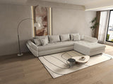 Colțar extensibil dumonde cu ladă de depozitare si sezut confortabil din spuma HR, Loana XL Zoom Gri II 335x185 cm Fabrica