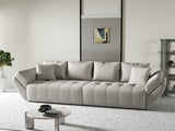 Canapea extensibilă dumonde cu ladă de depozitare si sezut confortabil din spuma HR, Berlin Beige 300x100 cm Fabrica