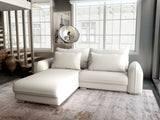 Colțar extensibil dumonde cu ladă de depozitare si sezut confortabil din spuma HR, Denver Enjoy Bej 275x185 cm Fabrica