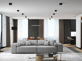 Canapea extensibilă dumonde cu ladă de depozitare si sezut confortabil din spuma HR, Marbela Enjoy Lux Grey XXL 295x100 cm fabrica