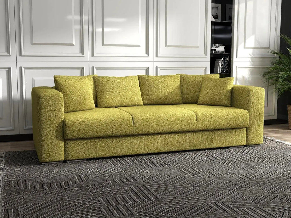 Canapea extensibilă dumonde cu ladă de depozitare si sezut confortabil din spuma HR, Gloria Petrol Green 240x100 cm Fabrica