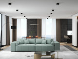 Canapea extensibilă dumonde cu ladă de depozitare si sezut confortabil din spuma HR, Marbela Enjoy Lux Mint XXL 295x100 cm fabrica