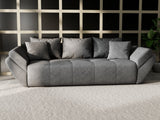 Canapea extensibilă dumonde cu ladă de depozitare si sezut confortabil din spuma HR, Berlin Kaki 250x100 cm Fabrica