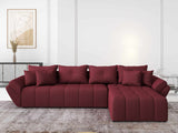 Colțar extensibil dumonde cu ladă de depozitare si sezut confortabil din spuma HR, Berlin XL Enjoy Lux Red 350x185 cm II Fabrica
