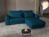 Colțar extensibil dumonde cu ladă de depozitare si sezut confortabil din spuma HR, Denver Enjoy Verde Petrol 275x185 cm II Fabrica