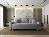 Canapea extensibilă dumonde cu ladă de depozitare si sezut confortabil din spuma HR, Kronos Euphoria Gri 210x100 cm fabrica