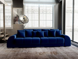 Canapea extensibilă dumonde cu 2 lăzi de depozitare si sezut confortabil din spuma HR, Verona Navy Blue 310x100 cm Fabrica