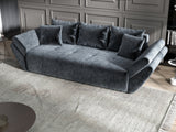 Canapea extensibilă dumonde cu ladă de depozitare si sezut confortabil din spuma HR, Euphoria Grafit 250x100 cm Fabrica