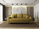Canapea extensibilă dumonde cu ladă de depozitare si sezut confortabil din spuma HR, Kronos Enjoy Galben Melon 210x100 cm fabrica