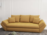 Canapea extensibilă dumonde cu ladă de depozitare si sezut confortabil din spuma HR, Loana Ambience Mustar 250x100 cm Fabrica