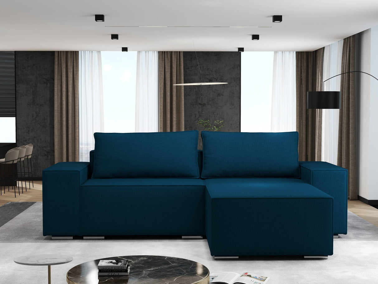 Colțar extensibil dumonde cu ladă de depozitare si sezut confortabil din spuma HR, Dream Enjoy Verde Petrol 290x185 cm II Fabrica