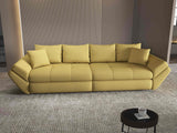 Canapea extensibilă dumonde cu ladă de depozitare si sezut confortabil din spuma HR, Loana Enjoy Melon 300x100 cm Fabrica