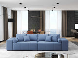 Canapea extensibilă dumonde cu ladă de depozitare si sezut confortabil din spuma HR, Marbela Enjoy Lux Blue XXL 295x100 cm fabrica