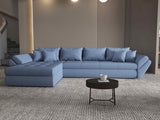 Colțar extensibil dumonde cu ladă de depozitare si sezut confortabil din spuma HR, Loana XL Enjoy Albastru 335x185 cm Fabrica