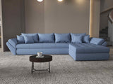 Colțar extensibil dumonde cu ladă de depozitare si sezut confortabil din spuma HR, Loana XL Enjoy Albastru II 335x185 cm Fabrica