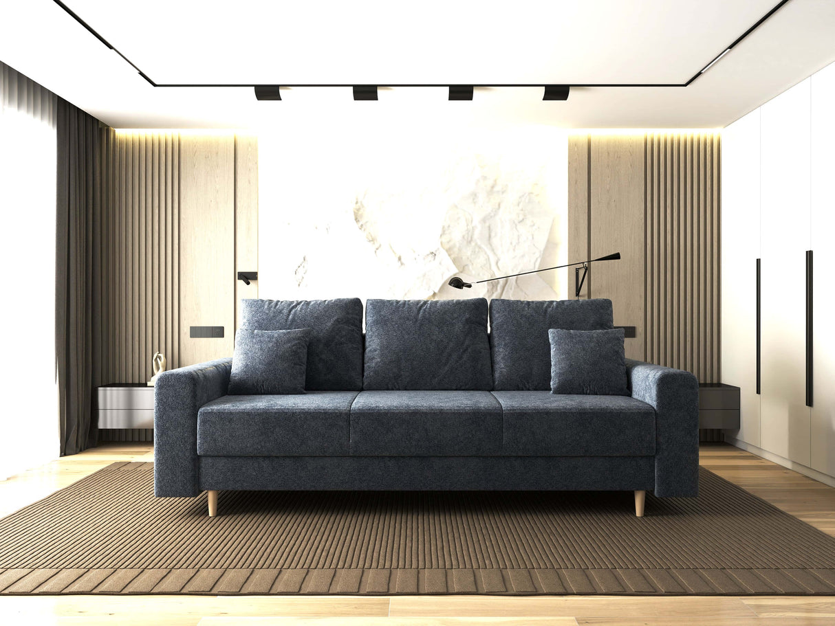 Canapea extensibilă dumonde cu ladă de depozitare si sezut confortabil din spuma HR, Kronos Euphoria Gri Grafit 210x100 cm fabrica