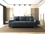 Canapea extensibilă dumonde cu ladă de depozitare si sezut confortabil din spuma HR, Kronos Euphoria Gri Grafit 210x100 cm fabrica