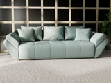 Canapea extensibilă dumonde cu ladă de depozitare si sezut confortabil din spuma HR, Berlin Mint 250x100 cm Fabrica