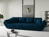 Canapea extensibilă dumonde cu ladă de depozitare si sezut confortabil din spuma HR, Berlin Petrol 300x100 cm Fabrica