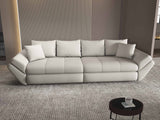 Canapea extensibilă dumonde cu ladă de depozitare si sezut confortabil din spuma HR, Loana Enjoy Bej 300x100 cm Fabrica