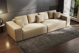 Canapea extensibilă dumonde cu ladă de depozitare si sezut confortabil din spuma HR, Dream Enjoy Bej 2 310x100 cm Fabrica
