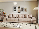 Canapea extensibilă dumonde cu 2 lăzi de depozitare si sezut confortabil din spuma HR, Big Sofa Verona Tobago Beige 310x100 cm Fabrica