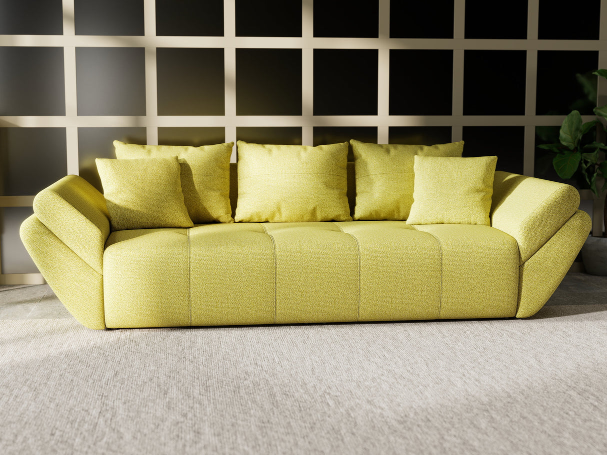 Canapea extensibilă dumonde cu ladă de depozitare si sezut confortabil din spuma HR, Berlin Green 250x100 cm Fabrica