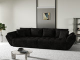 Canapea extensibilă dumonde cu ladă de depozitare si sezut confortabil din spuma HR, Berlin Black 300x100 cm Fabrica