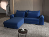 Colțar extensibil dumonde cu ladă de depozitare si sezut confortabil din spuma HR, Denver Royal Albastru 275x185 cm Fabrica