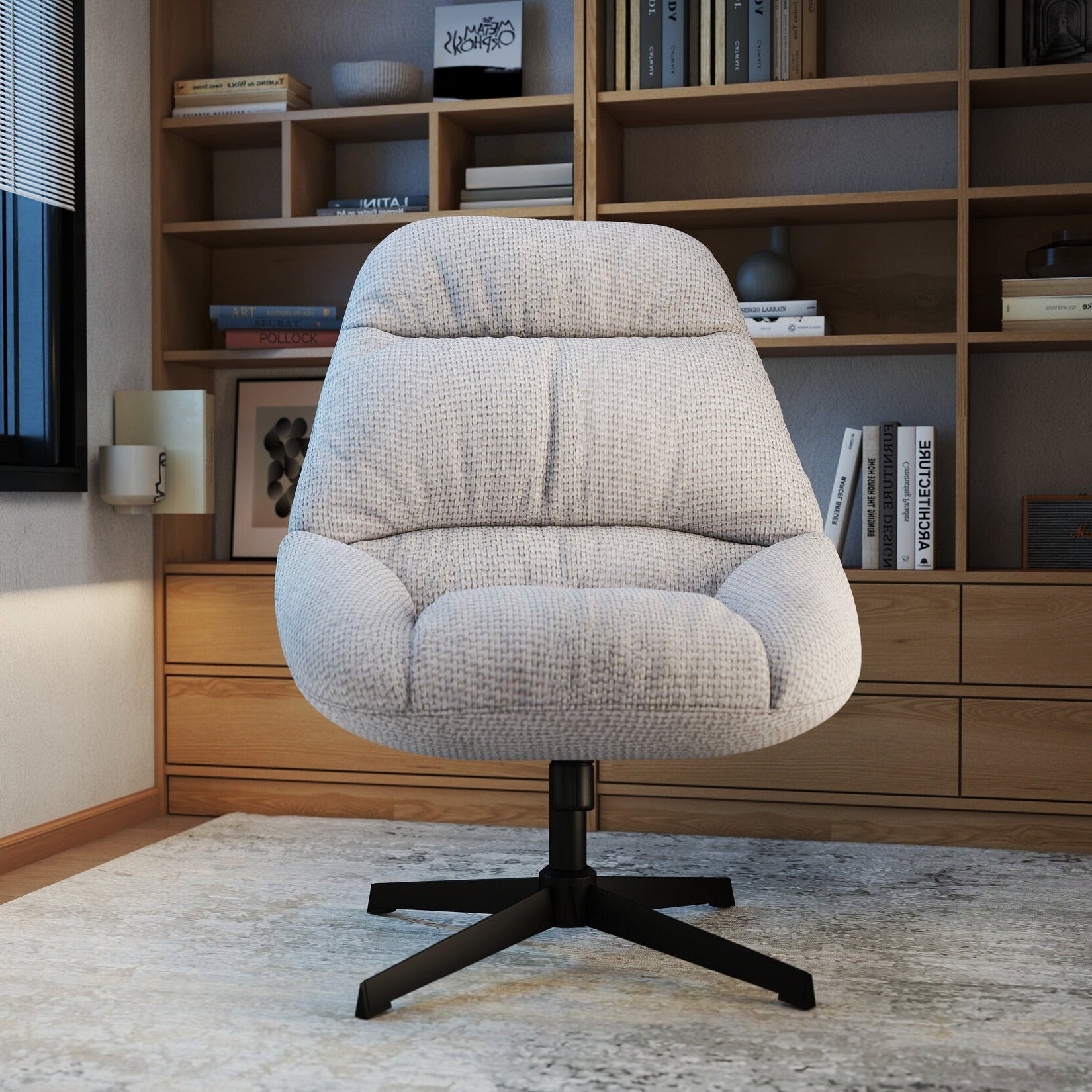 Fotoliu dumonde tapitat Bej modern Calisto 71x83cm