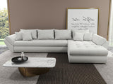 Colțar extensibil dumonde cu ladă de depozitare si sezut confortabil din spuma HR, Loana XL Euphoria Alb II 335x185 cm Fabrica
