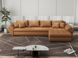 Colțar extensibil dumonde cu ladă de depozitare si sezut confortabil din spuma HR, Loana XL Enjoy Mango II 335x185 cm Fabrica